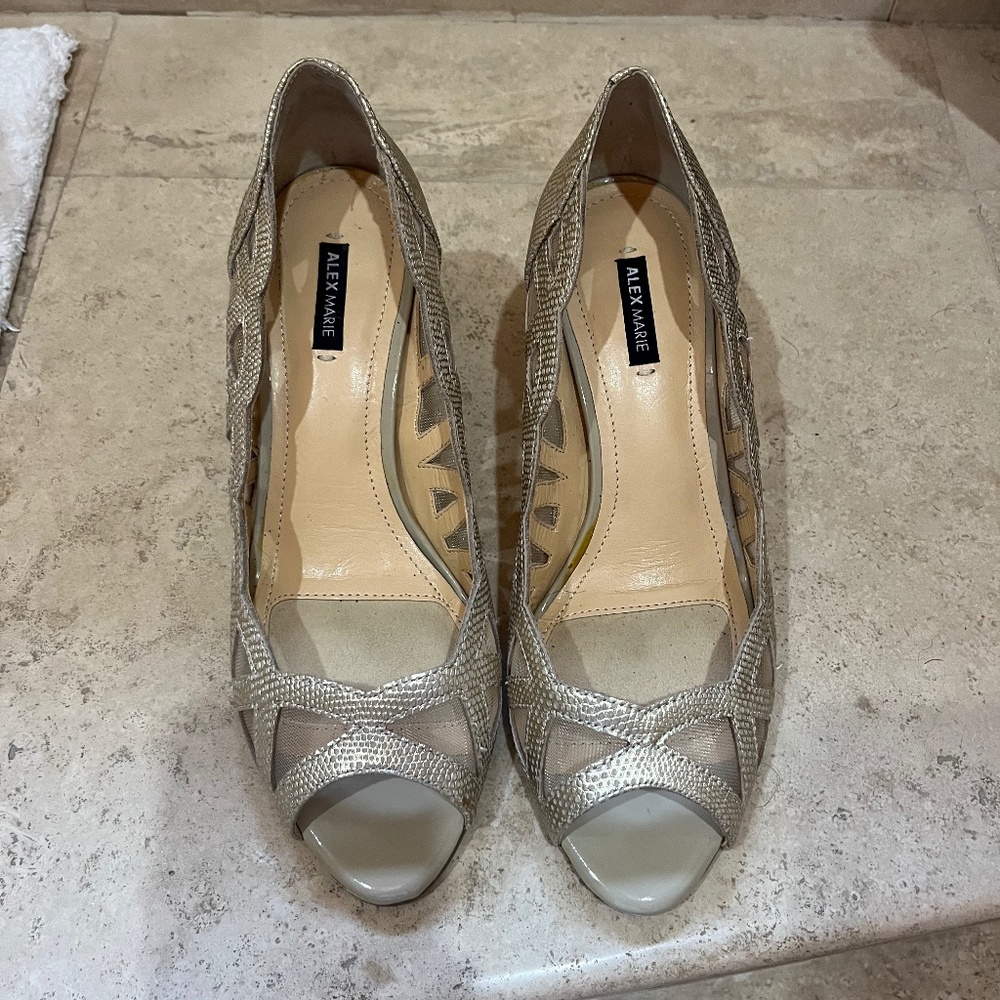Gold Metallic Alex Marie Heels